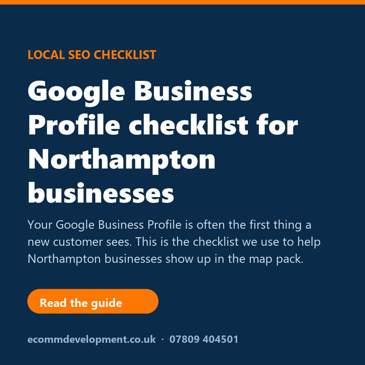 Google Business Profile checklist for Northampton businesses