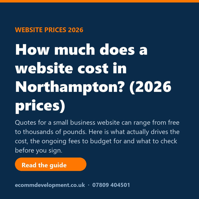 How much does a website cost in Northampton? (2026 prices)