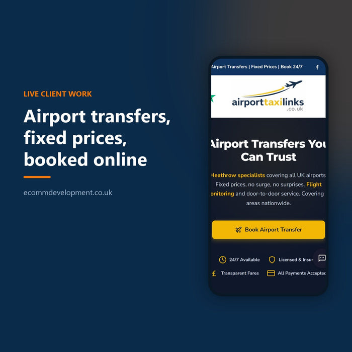 Airport Taxi Links: a booking site built around fixed prices